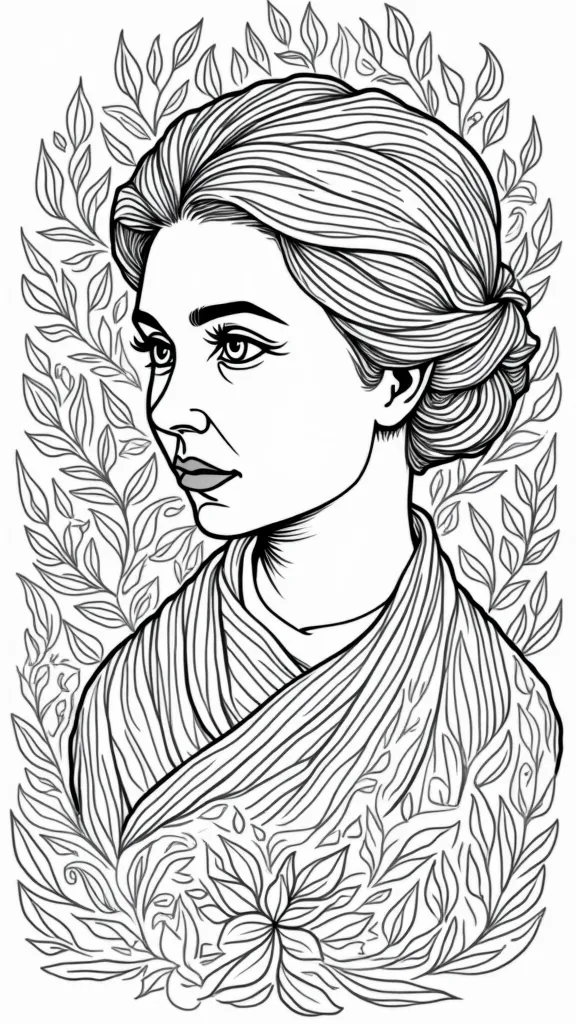 coloring page of helen keller